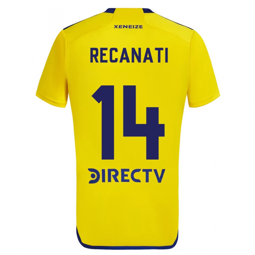 Niño Fútbol Camiseta Bianca Recanati #14 Amarillo Azul 2ª Equipación 2024/25 México