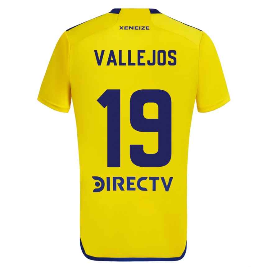 Niño Fútbol Camiseta Fabiana Vallejos #19 Amarillo Azul 2ª Equipación 2024/25 México