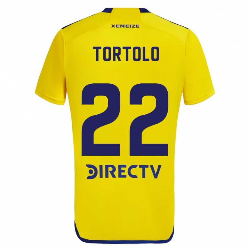 Niño Fútbol Camiseta Dulce Tortolo #22 Amarillo Azul 2ª Equipación 2024/25 México