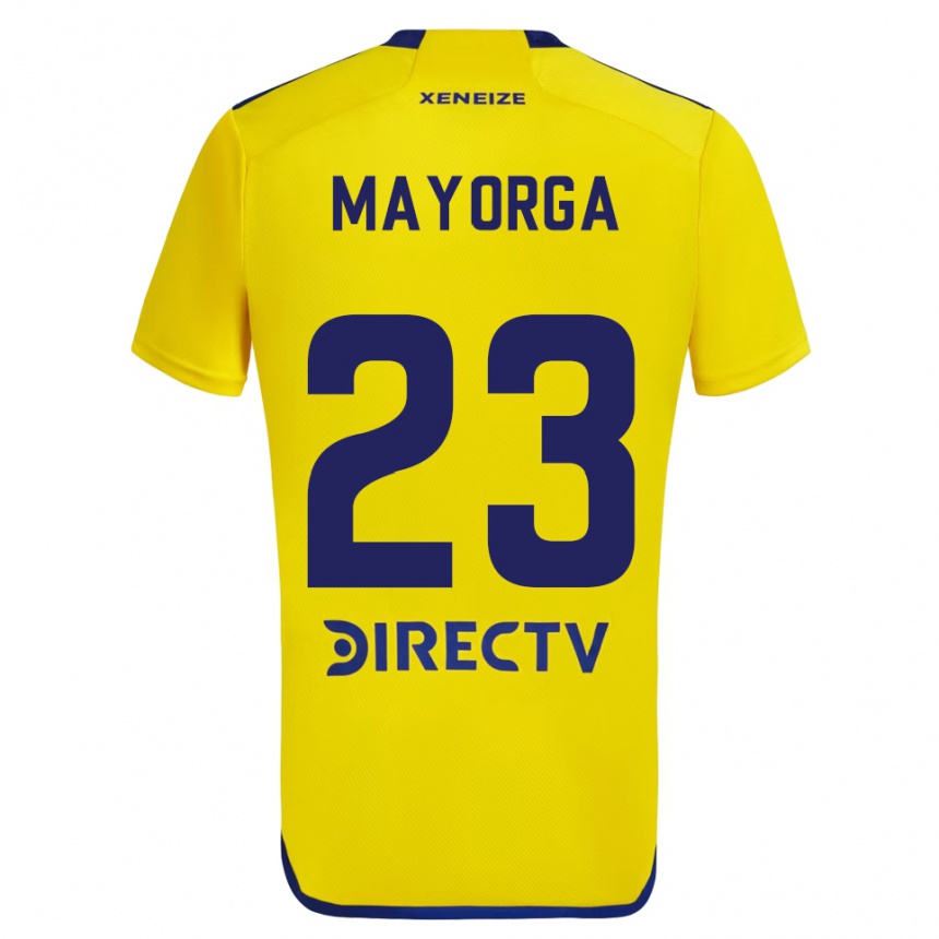 Niño Fútbol Camiseta Miriam Mayorga #23 Amarillo Azul 2ª Equipación 2024/25 México