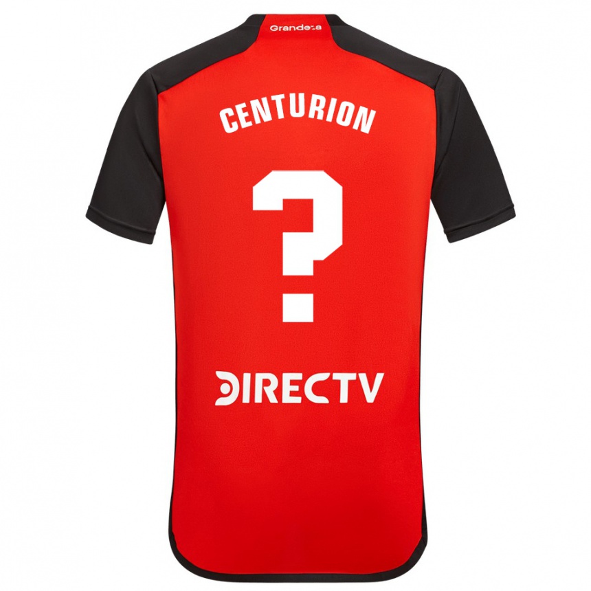 Niño Fútbol Camiseta Ezequiel Centurión #0 Rojo Negro Blanco 2ª Equipación 2024/25 México