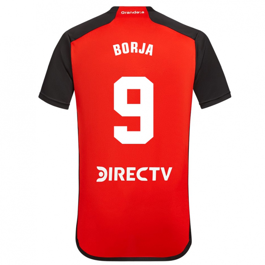 Niño Fútbol Camiseta Miguel Borja #9 Rojo Negro Blanco 2ª Equipación 2024/25 México