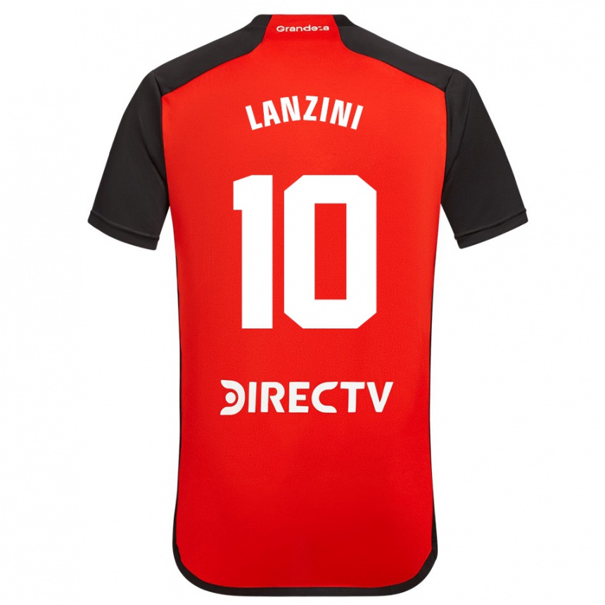 Niño Fútbol Camiseta Manuel Lanzini #10 Rojo Negro Blanco 2ª Equipación 2024/25 México