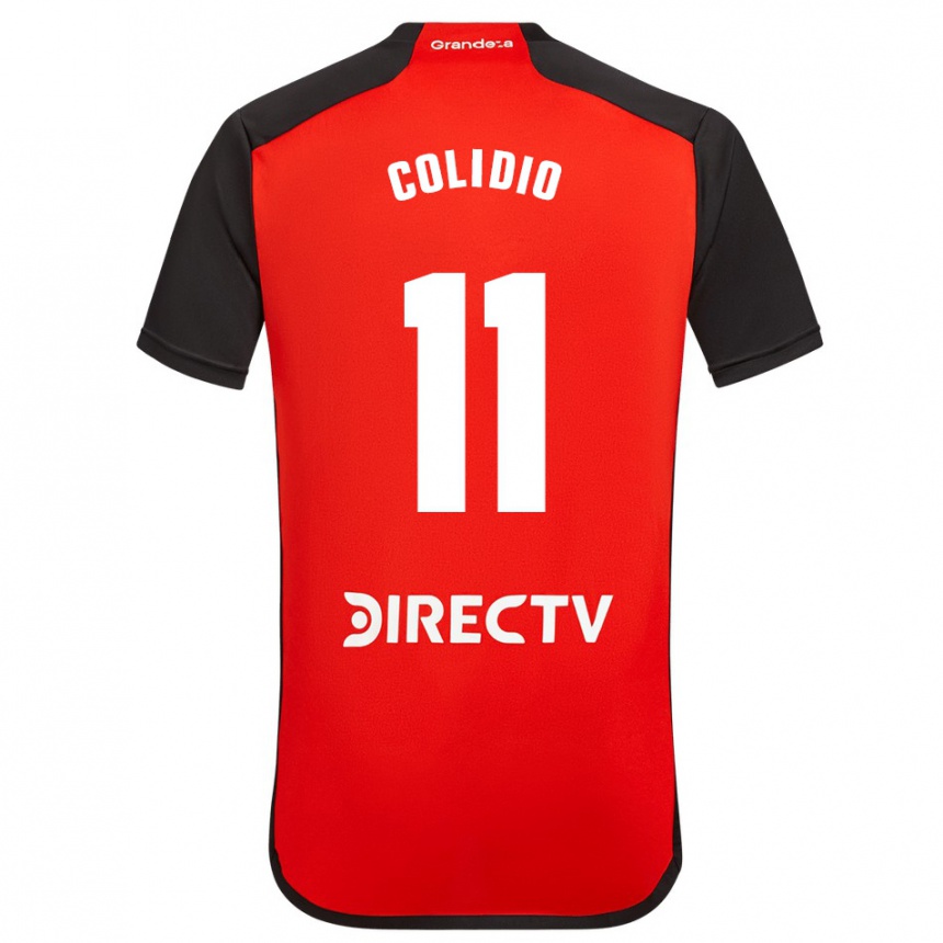 Niño Fútbol Camiseta Facundo Colidio #11 Rojo Negro Blanco 2ª Equipación 2024/25 México