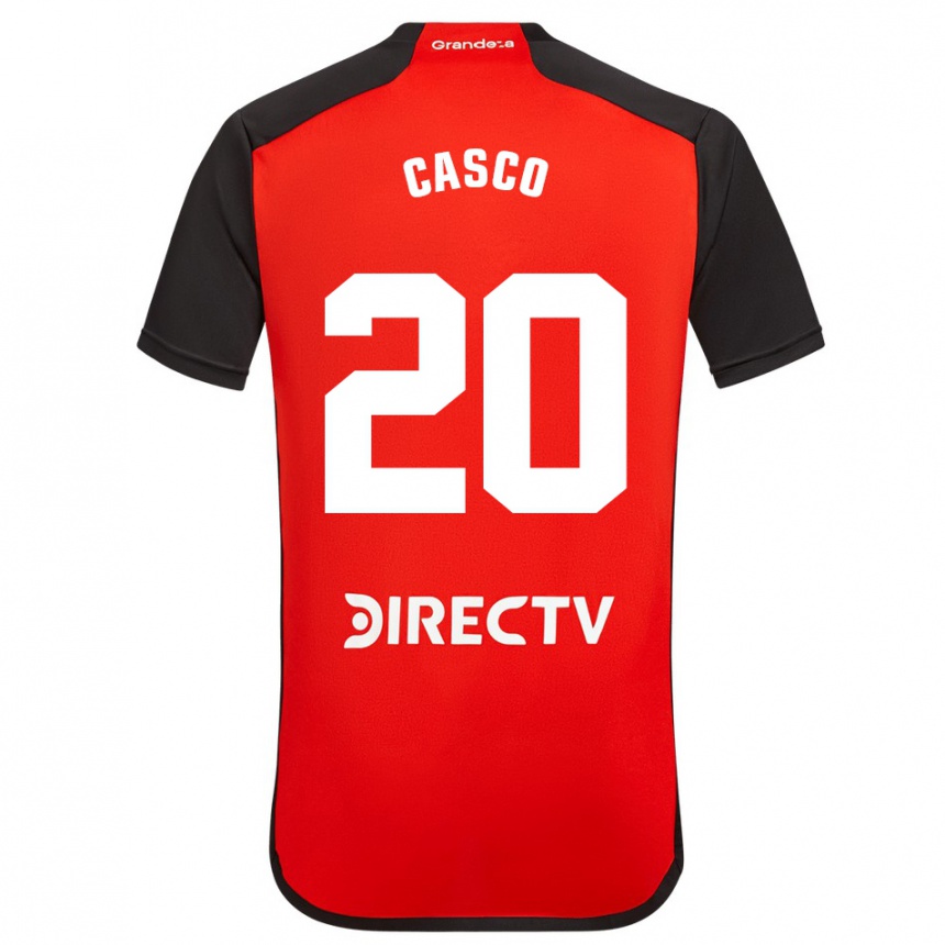 Niño Fútbol Camiseta Milton Casco #20 Rojo Negro Blanco 2ª Equipación 2024/25 México