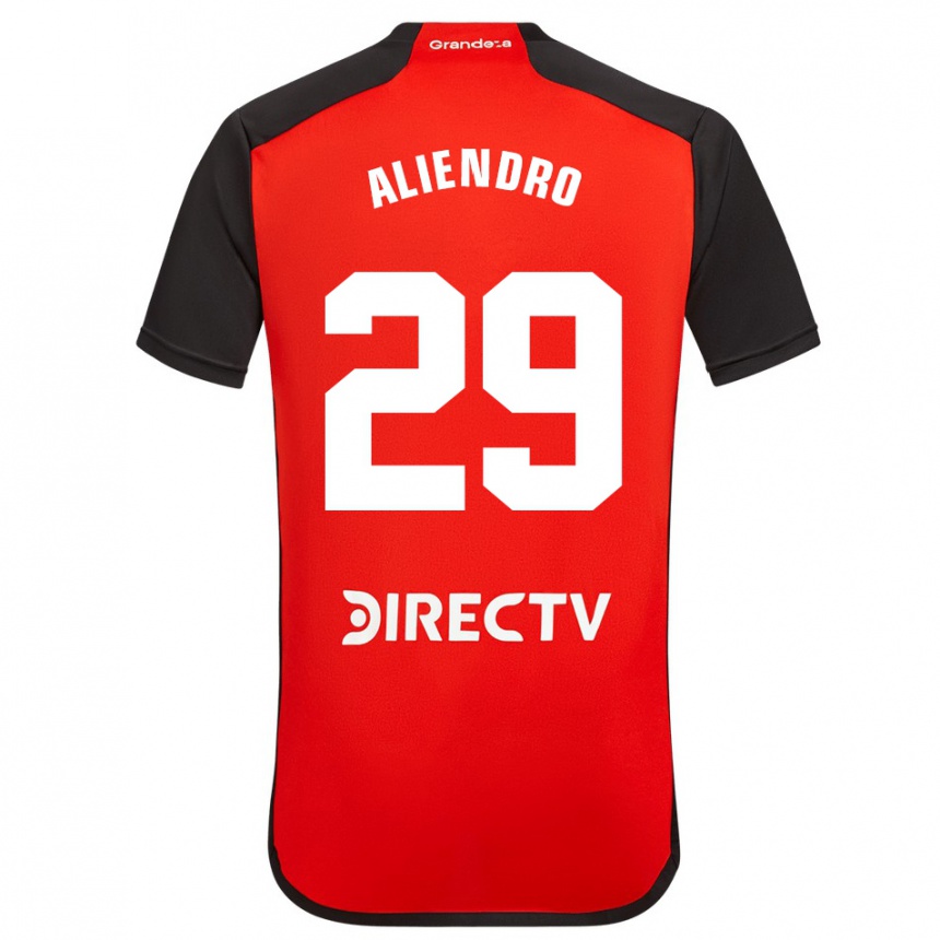 Niño Fútbol Camiseta Rodrigo Aliendro #29 Rojo Negro Blanco 2ª Equipación 2024/25 México