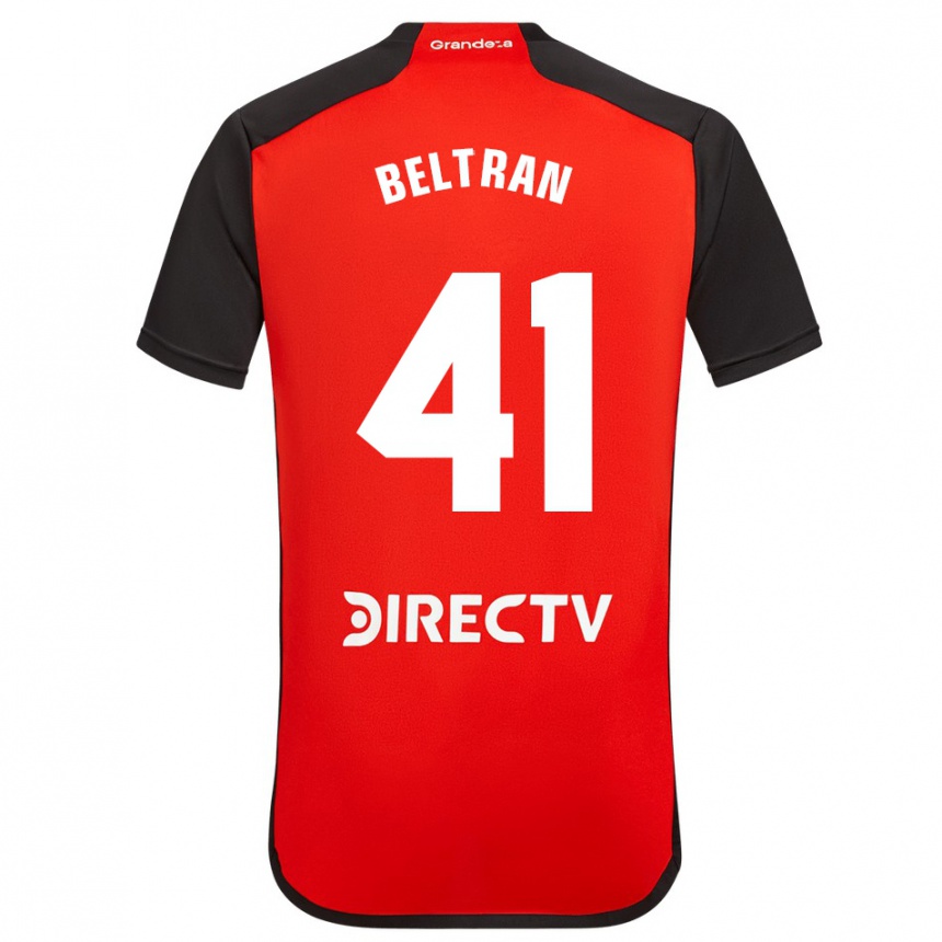 Niño Fútbol Camiseta Santiago Beltrán #41 Rojo Negro Blanco 2ª Equipación 2024/25 México