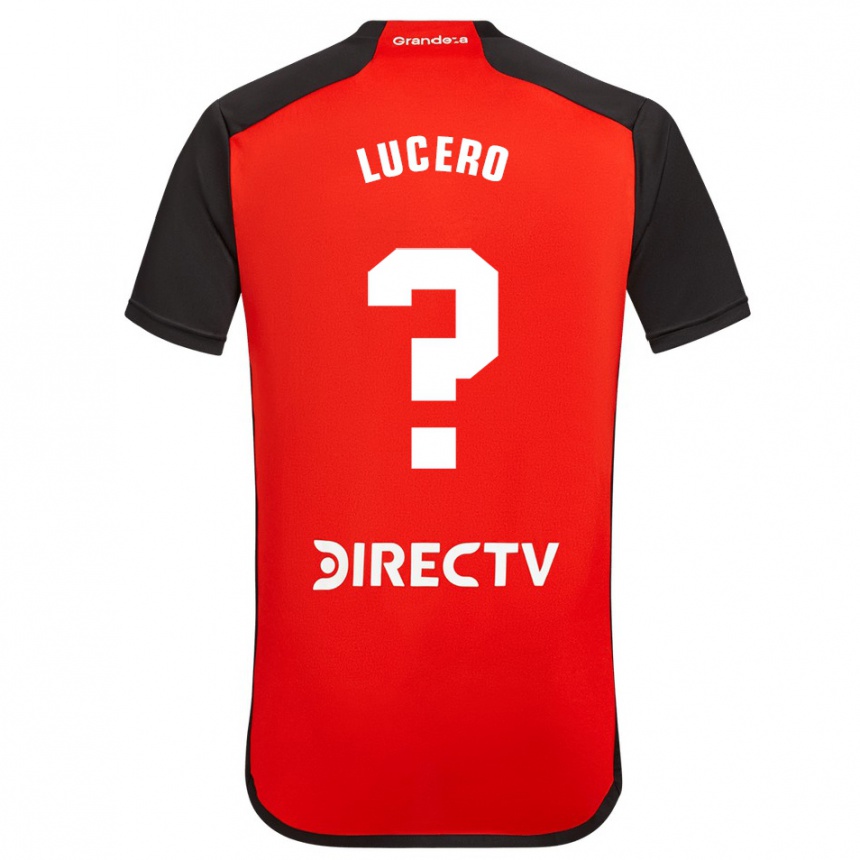 Niño Fútbol Camiseta Valentin Lucero #0 Rojo Negro Blanco 2ª Equipación 2024/25 México