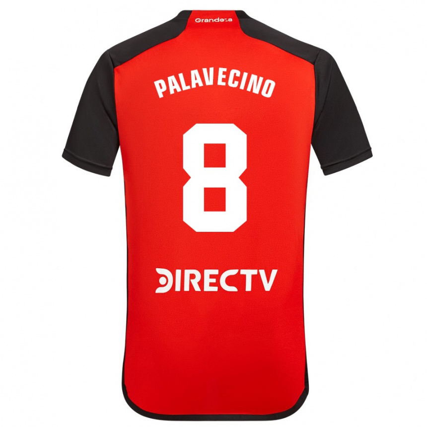 Niño Fútbol Camiseta Agustín Palavecino #8 Rojo Negro Blanco 2ª Equipación 2024/25 México