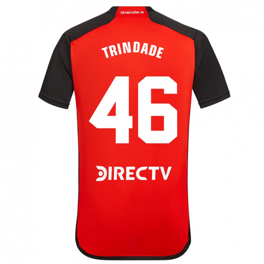 Niño Fútbol Camiseta Gonzalo Trindade #46 Rojo Negro Blanco 2ª Equipación 2024/25 México