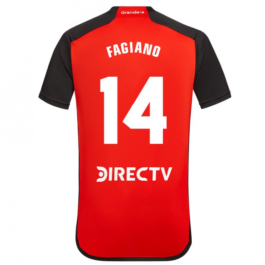 Niño Fútbol Camiseta Paloma Fagiano #14 Rojo Negro Blanco 2ª Equipación 2024/25 México