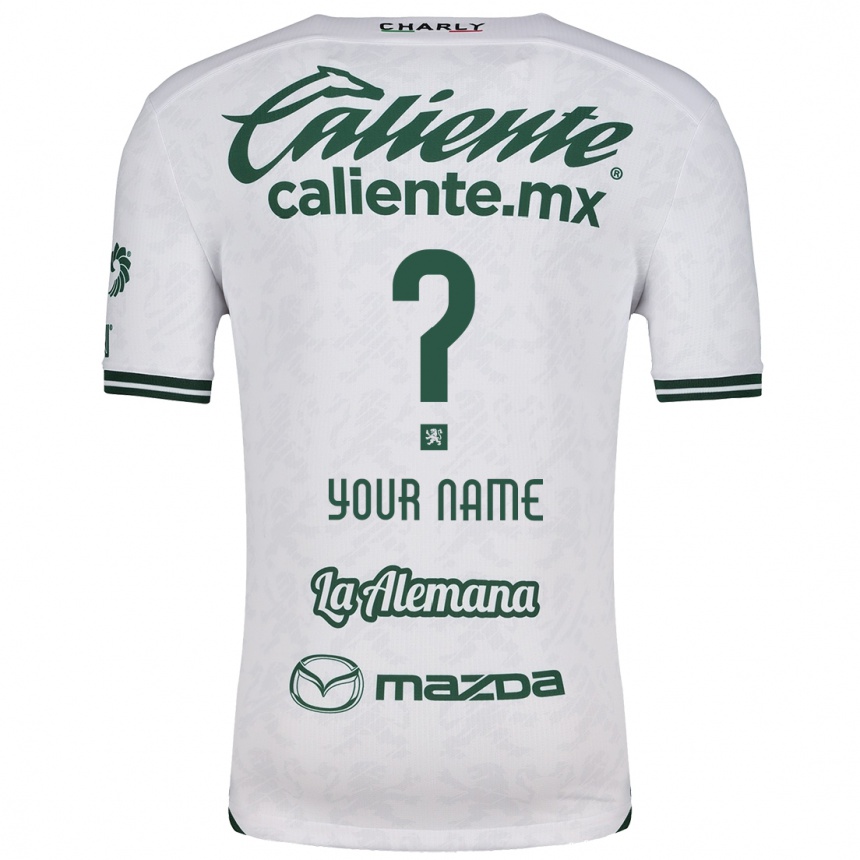 Niño Fútbol Camiseta Su Nombre #0 Blanco Verde 2ª Equipación 2024/25 México