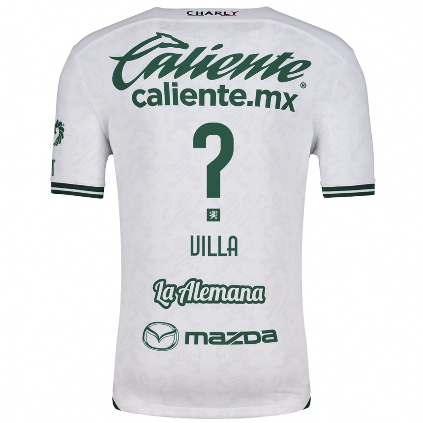 Niño Fútbol Camiseta Óscar Villa #0 Blanco Verde 2ª Equipación 2024/25 México