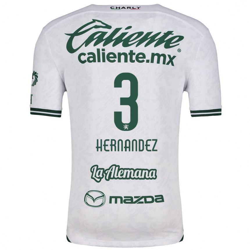 Niño Fútbol Camiseta Pedro Hernández #3 Blanco Verde 2ª Equipación 2024/25 México