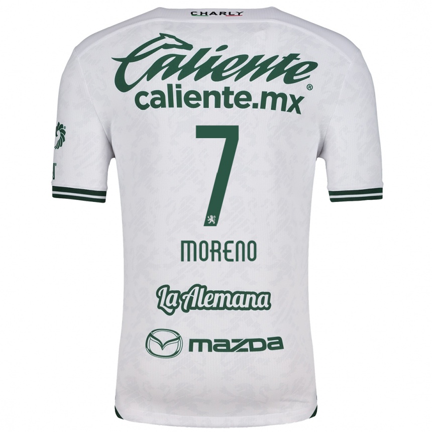 Niño Fútbol Camiseta Iván Moreno #7 Blanco Verde 2ª Equipación 2024/25 México