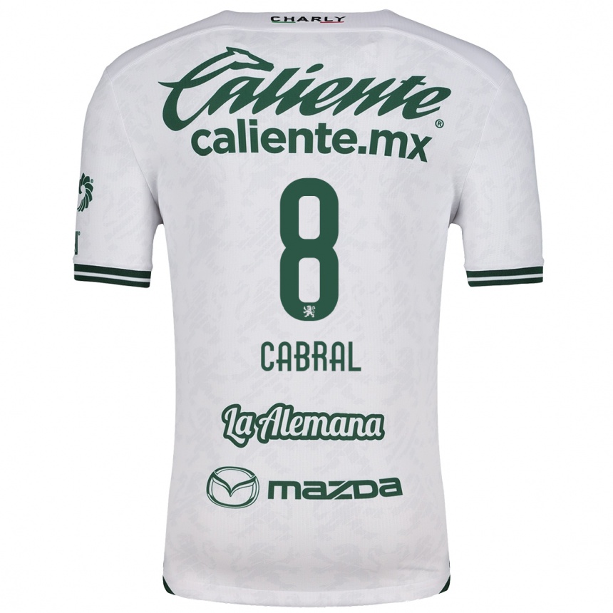 Niño Fútbol Camiseta Luciano Cabral #8 Blanco Verde 2ª Equipación 2024/25 México