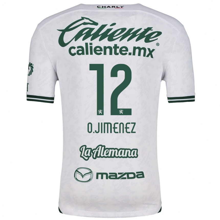 Niño Fútbol Camiseta Óscar Jiménez #12 Blanco Verde 2ª Equipación 2024/25 México