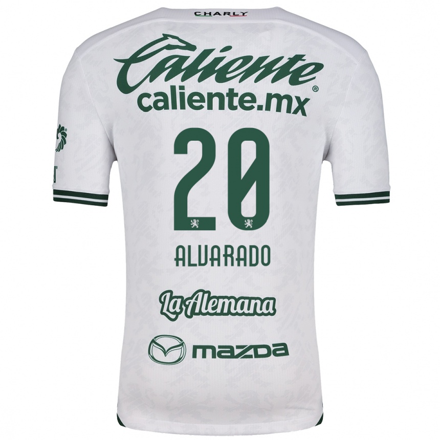 Niño Fútbol Camiseta Alfonso Alvarado #20 Blanco Verde 2ª Equipación 2024/25 México