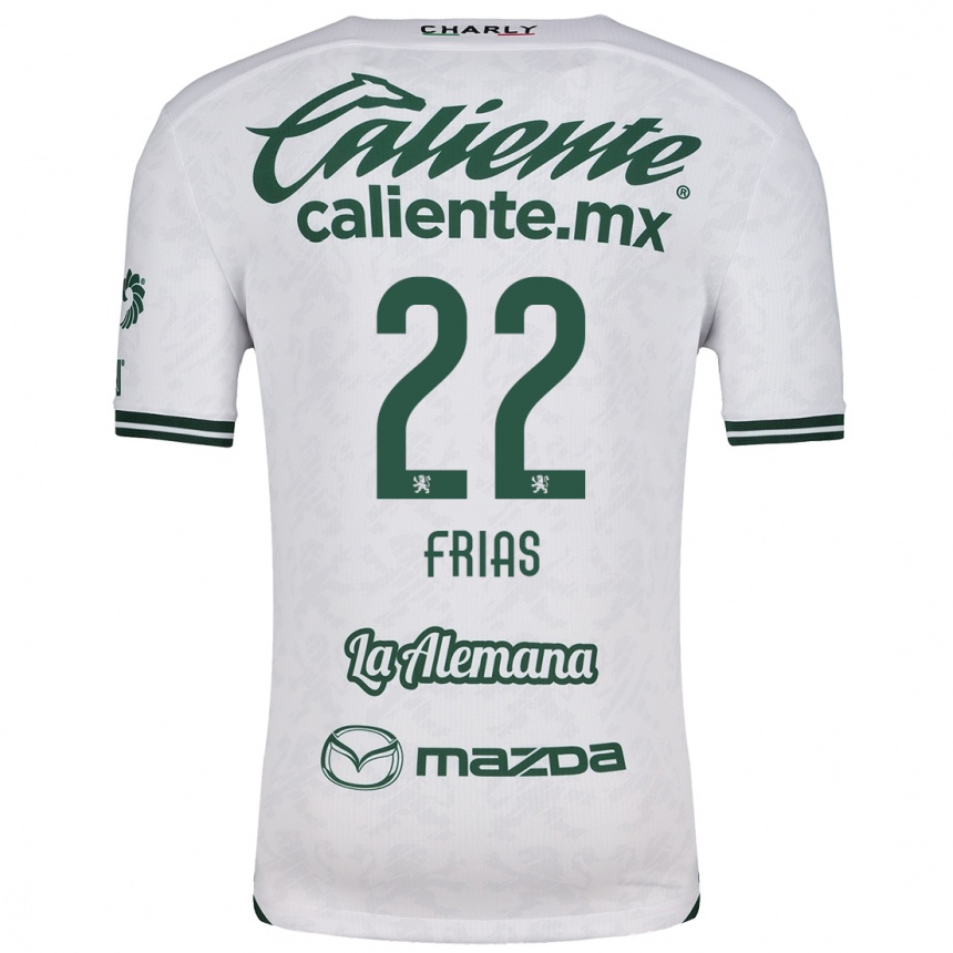 Niño Fútbol Camiseta Adonis Frías #22 Blanco Verde 2ª Equipación 2024/25 México