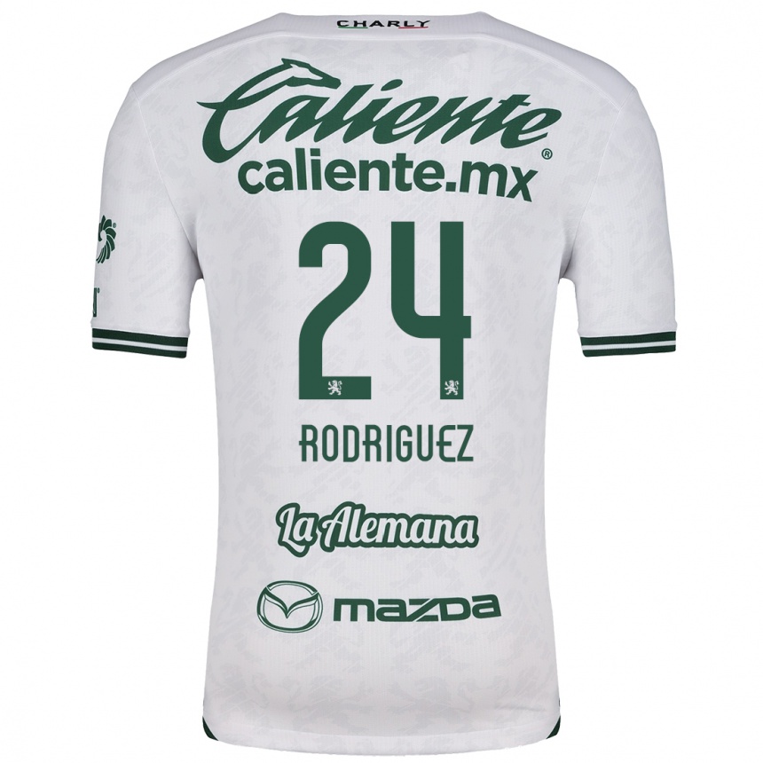 Niño Fútbol Camiseta Osvaldo Rodríguez #24 Blanco Verde 2ª Equipación 2024/25 México