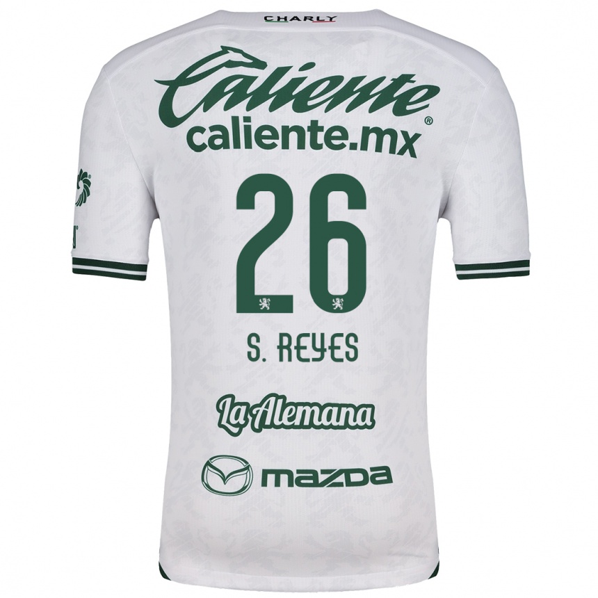 Niño Fútbol Camiseta Salvador Reyes #26 Blanco Verde 2ª Equipación 2024/25 México