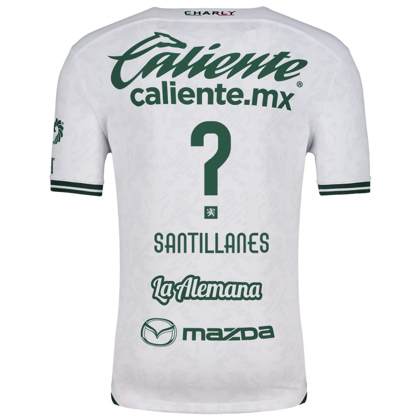 Niño Fútbol Camiseta Antonio Santillanes #0 Blanco Verde 2ª Equipación 2024/25 México