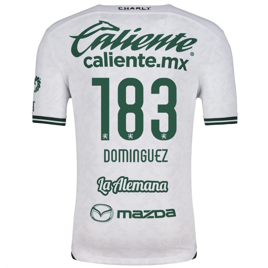 Niño Fútbol Camiseta Jesús Domínguez #183 Blanco Verde 2ª Equipación 2024/25 México