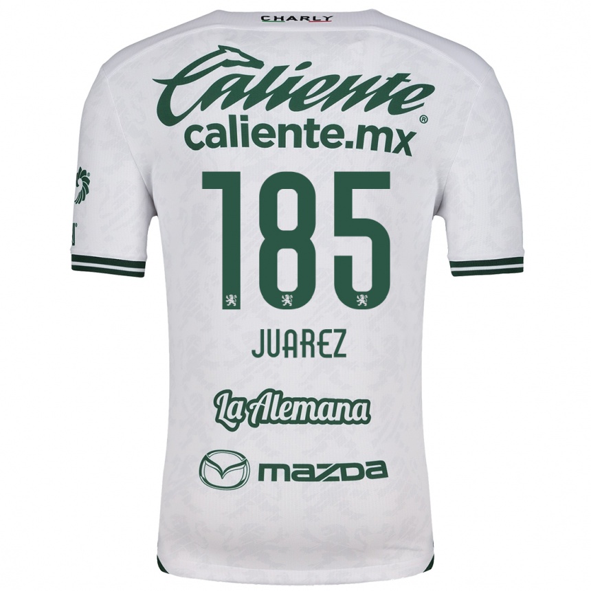 Niño Fútbol Camiseta Moisés Juárez #185 Blanco Verde 2ª Equipación 2024/25 México