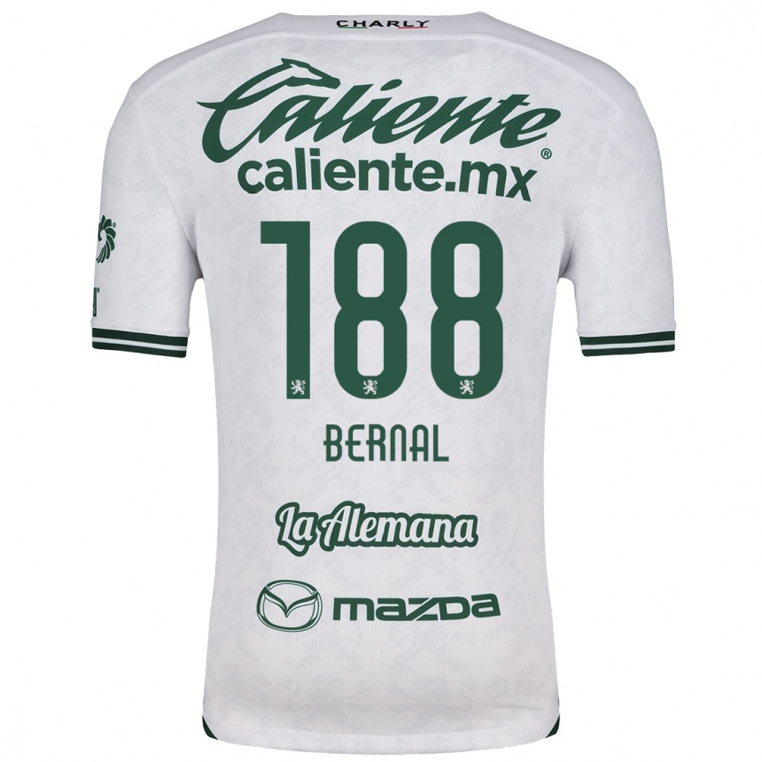 Niño Fútbol Camiseta Juan Bernal #188 Blanco Verde 2ª Equipación 2024/25 México