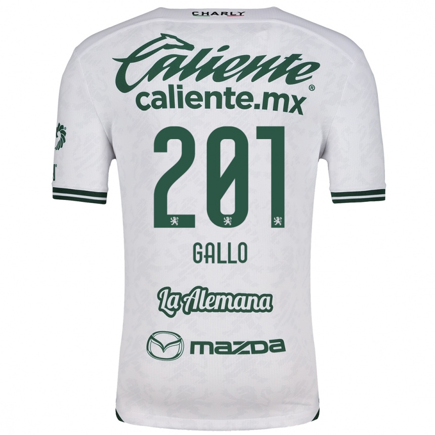 Niño Fútbol Camiseta Andrés Gallo #201 Blanco Verde 2ª Equipación 2024/25 México