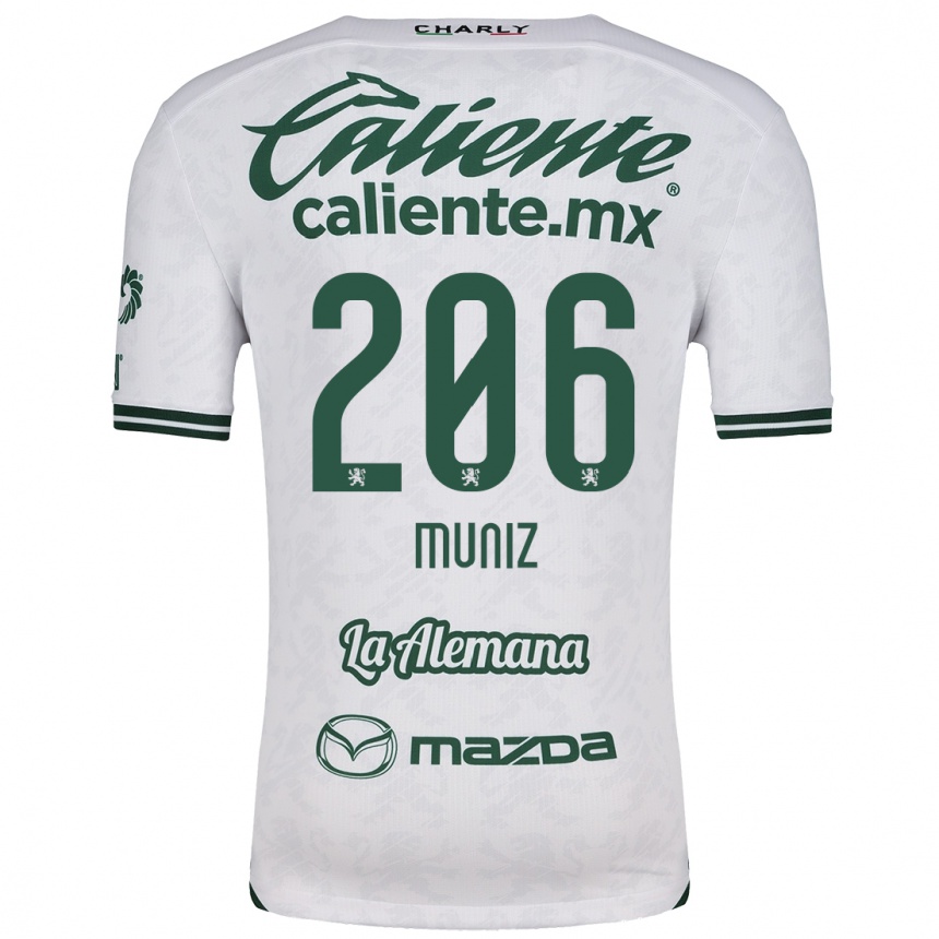 Niño Fútbol Camiseta Isaác Muñíz #206 Blanco Verde 2ª Equipación 2024/25 México