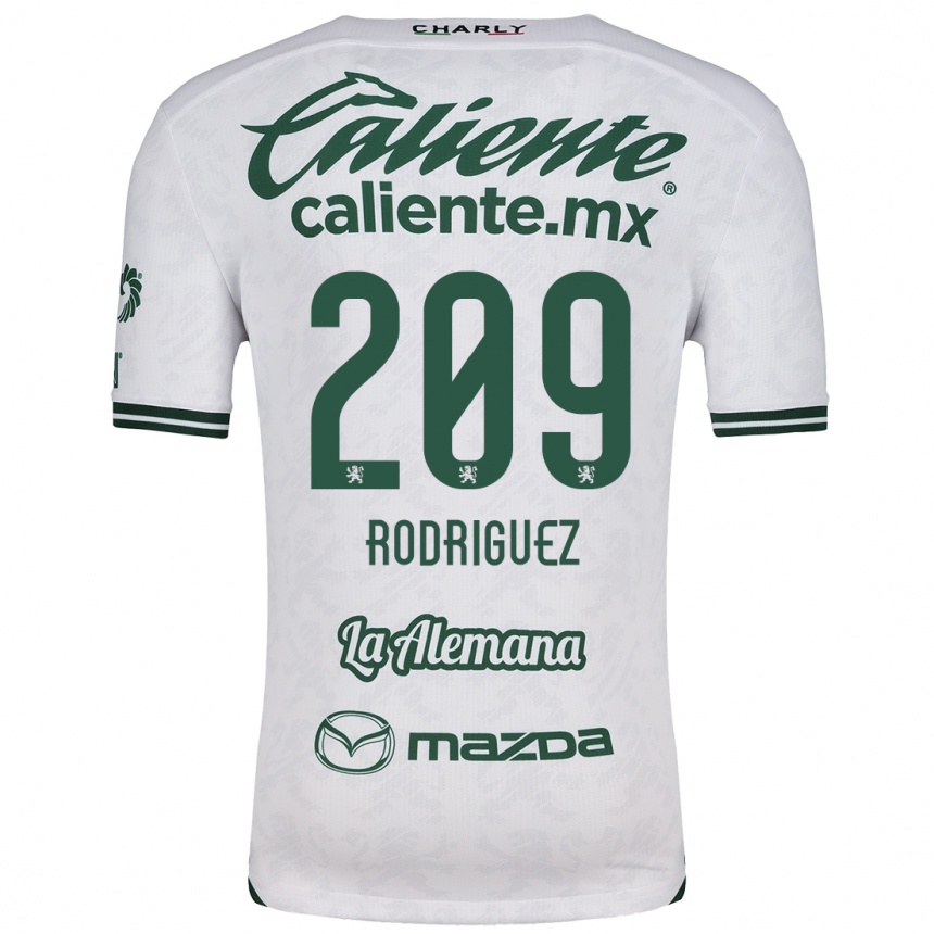 Niño Fútbol Camiseta Víctor Rodríguez #209 Blanco Verde 2ª Equipación 2024/25 México