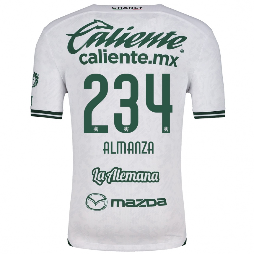 Niño Fútbol Camiseta Román Almanza #234 Blanco Verde 2ª Equipación 2024/25 México