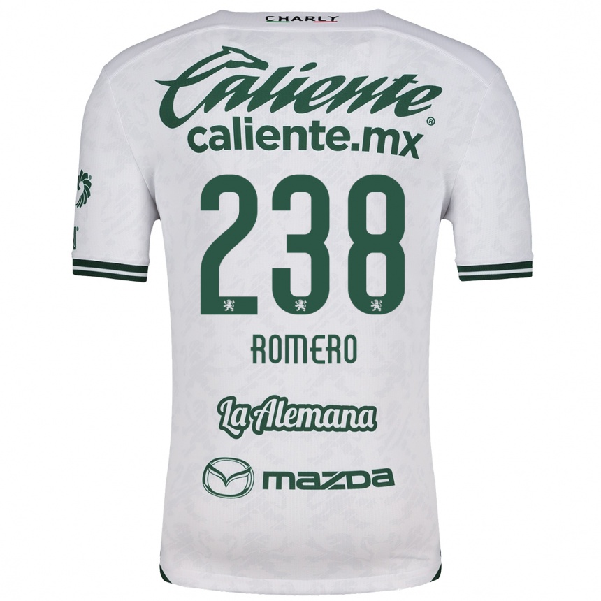 Niño Fútbol Camiseta Paulo Romero #238 Blanco Verde 2ª Equipación 2024/25 México