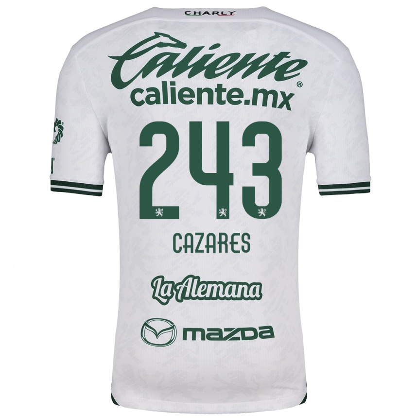 Niño Fútbol Camiseta Juan Cázares #243 Blanco Verde 2ª Equipación 2024/25 México