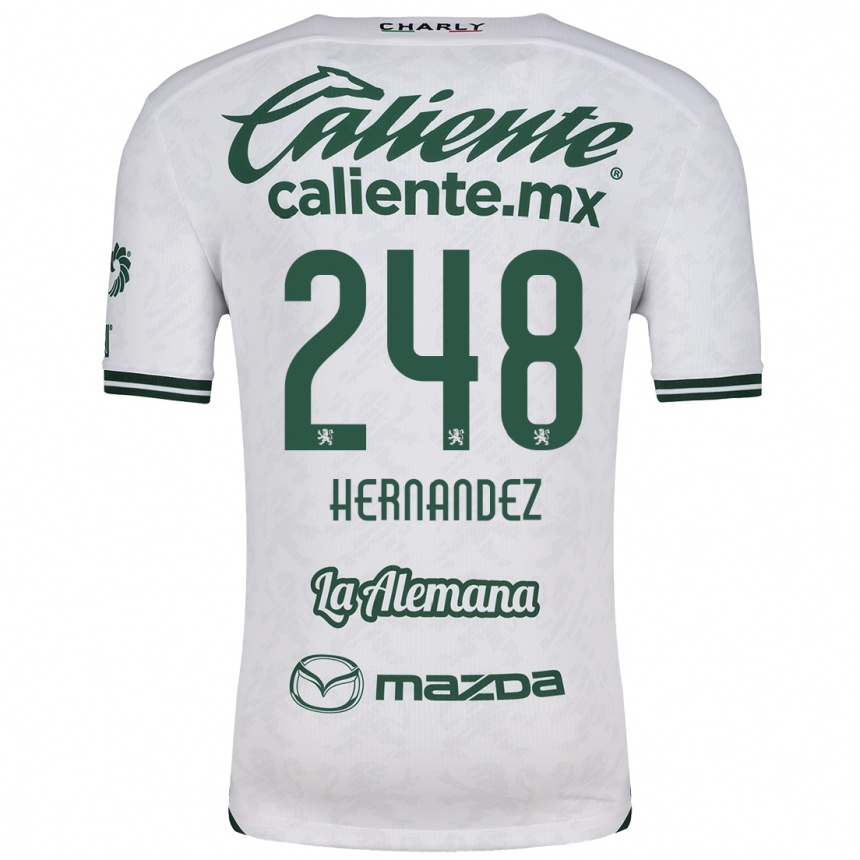 Niño Fútbol Camiseta Fernando Hernández #248 Blanco Verde 2ª Equipación 2024/25 México