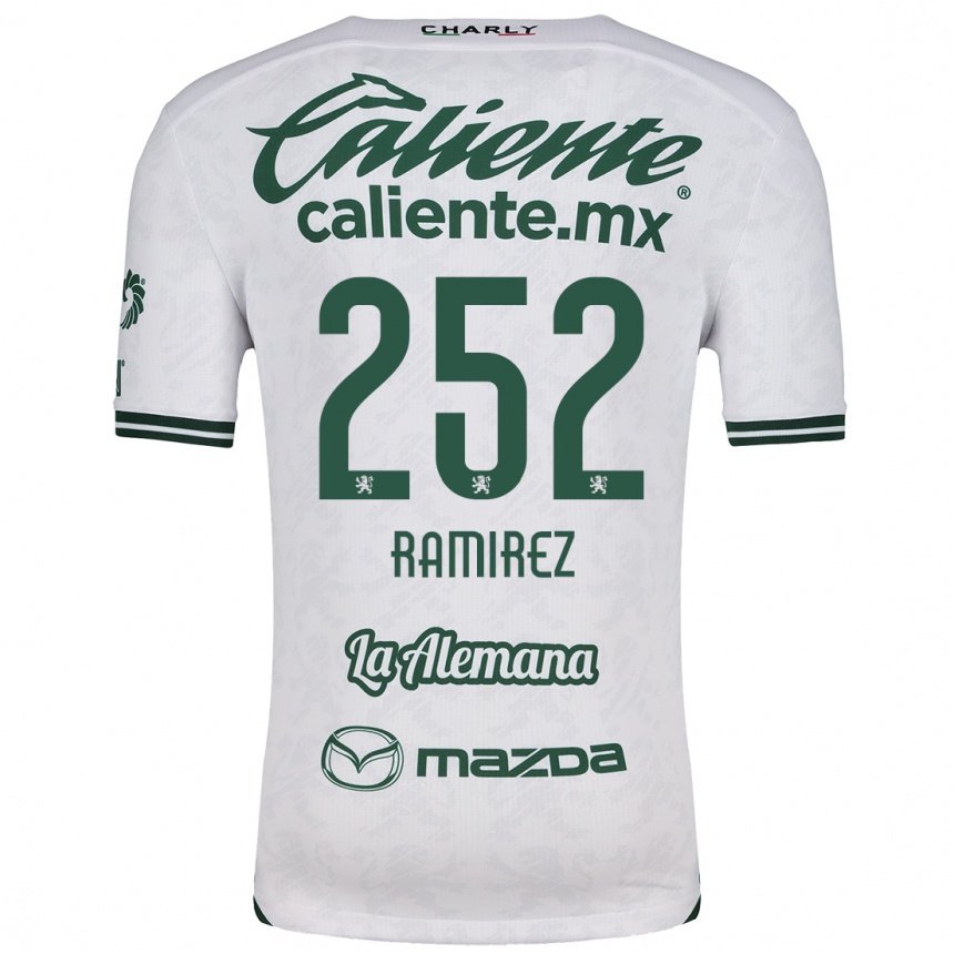 Niño Fútbol Camiseta Luis Ramírez #252 Blanco Verde 2ª Equipación 2024/25 México