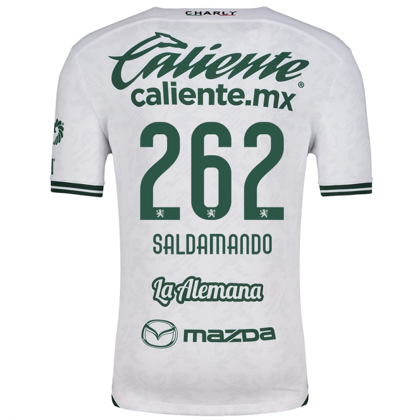 Niño Fútbol Camiseta José Saldamando #262 Blanco Verde 2ª Equipación 2024/25 México