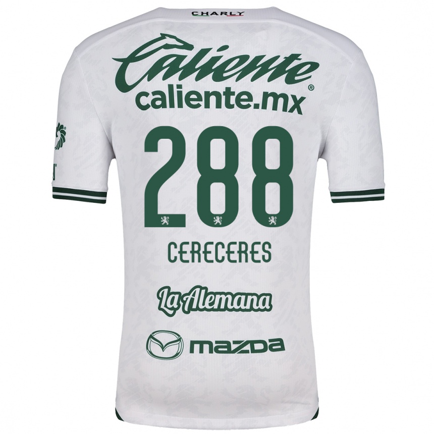 Niño Fútbol Camiseta Thomas Cereceres #288 Blanco Verde 2ª Equipación 2024/25 México