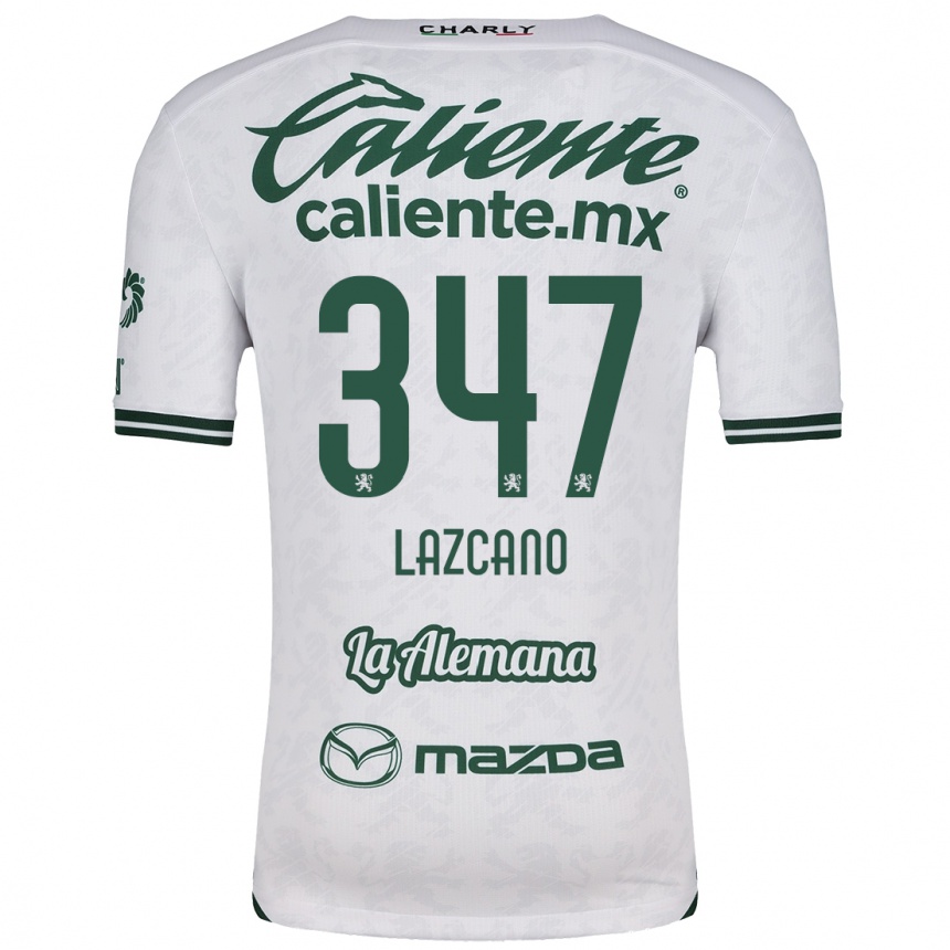 Niño Fútbol Camiseta Evan Lazcano #347 Blanco Verde 2ª Equipación 2024/25 México