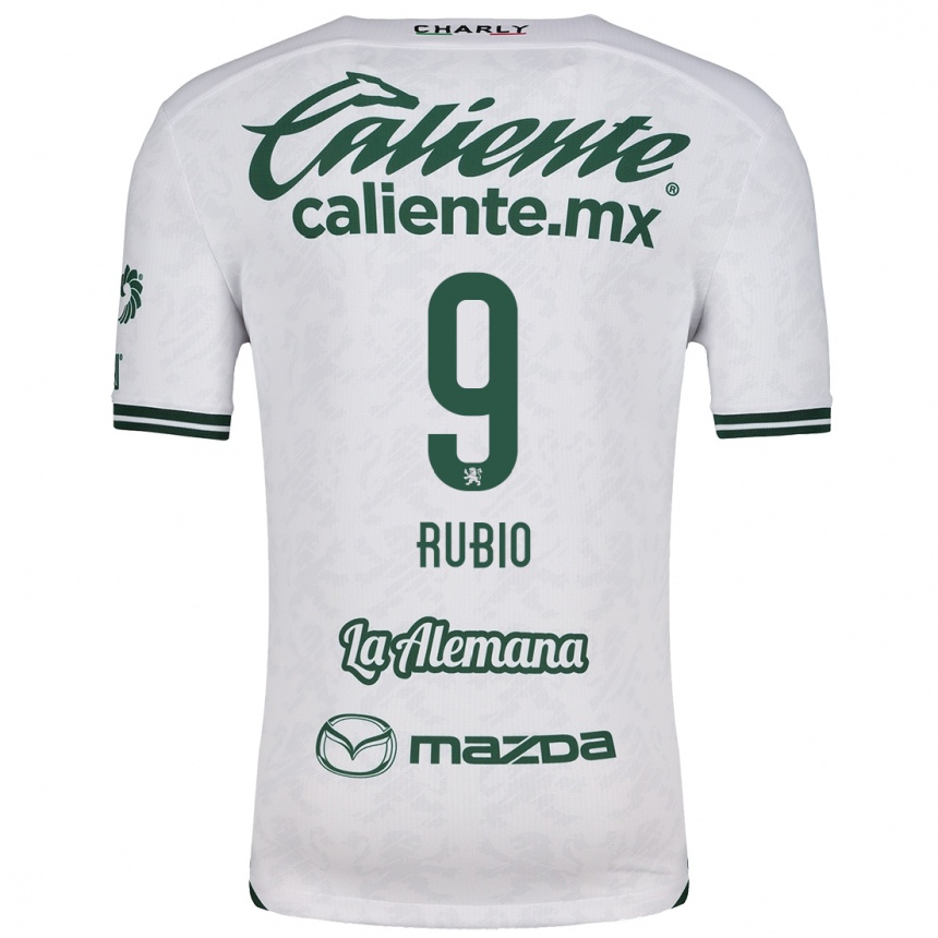 Niño Fútbol Camiseta Brian Rubio #9 Blanco Verde 2ª Equipación 2024/25 México