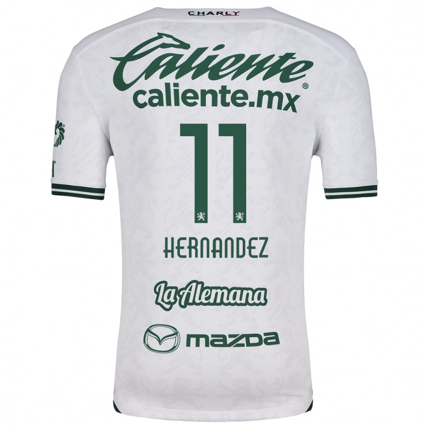 Niño Fútbol Camiseta Elías Hernández #11 Blanco Verde 2ª Equipación 2024/25 México