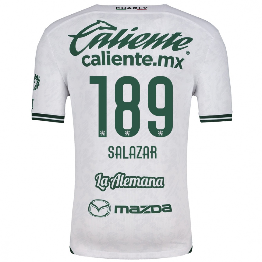 Niño Fútbol Camiseta José Salazar #189 Blanco Verde 2ª Equipación 2024/25 México