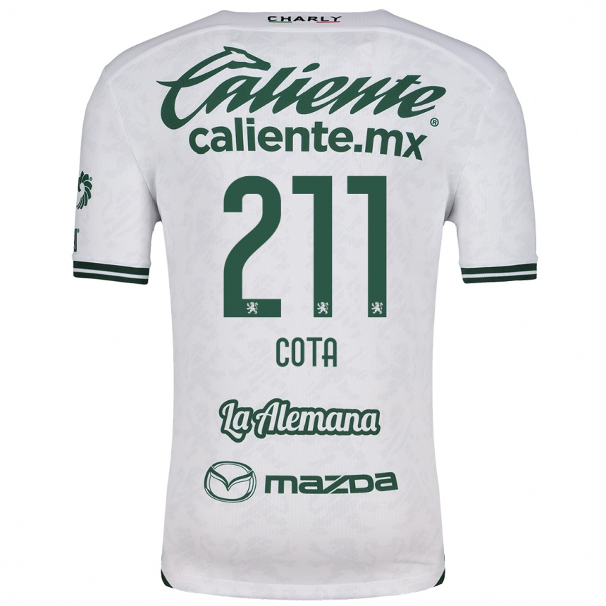 Niño Fútbol Camiseta Luis Cota #211 Blanco Verde 2ª Equipación 2024/25 México