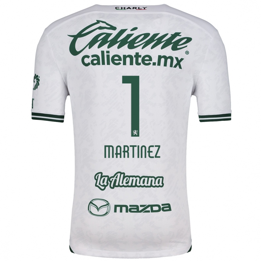 Niño Fútbol Camiseta Angeles Martínez #1 Blanco Verde 2ª Equipación 2024/25 México