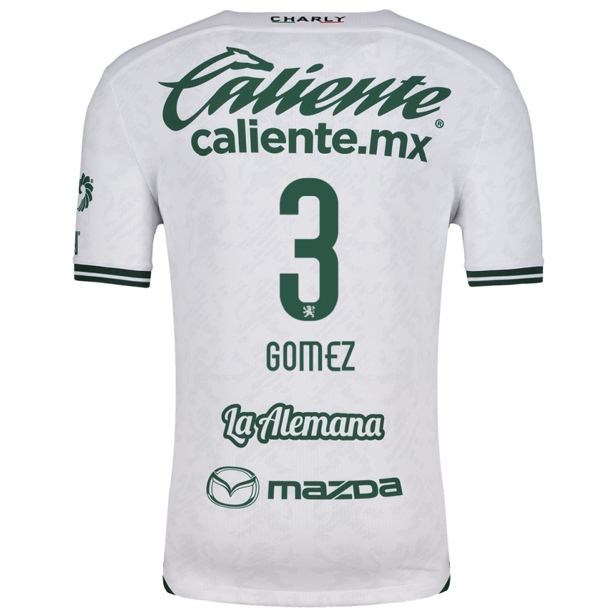 Niño Fútbol Camiseta Karen Gómez #3 Blanco Verde 2ª Equipación 2024/25 México