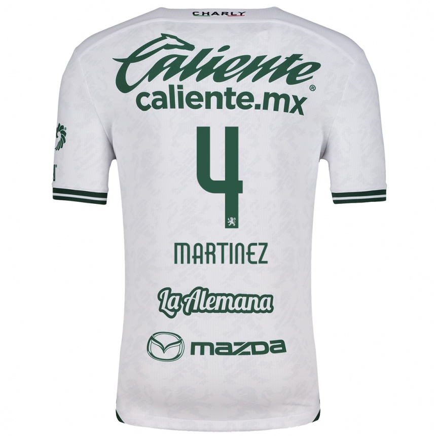 Niño Fútbol Camiseta Mitzi Martínez #4 Blanco Verde 2ª Equipación 2024/25 México