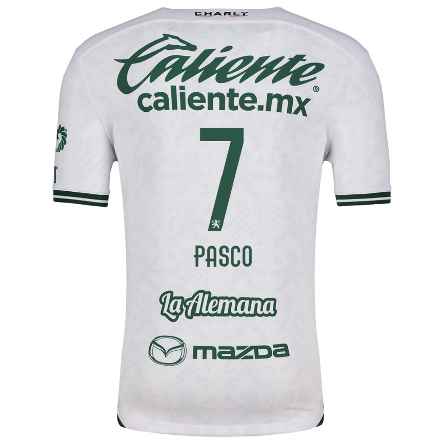 Niño Fútbol Camiseta Madeleine Pasco #7 Blanco Verde 2ª Equipación 2024/25 México