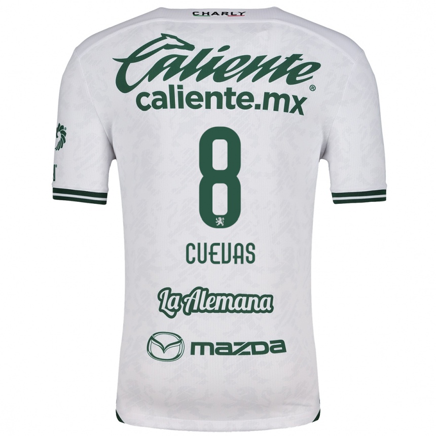 Niño Fútbol Camiseta Lucero Cuevas #8 Blanco Verde 2ª Equipación 2024/25 México