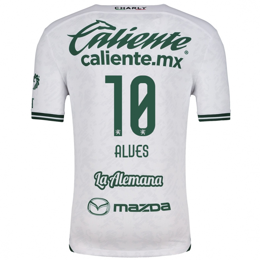 Niño Fútbol Camiseta Maria Alves #10 Blanco Verde 2ª Equipación 2024/25 México